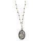 Miraculous Lourdes medal metal beads necklace 2 cm s2