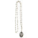 Miraculous Lourdes medal metal beads necklace 2 cm s4