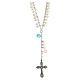 Rosary necklace with cross and crystal pater beads s1