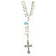 Rosary necklace with cross and crystal pater beads s2