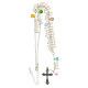Rosary necklace with cross and crystal pater beads s4