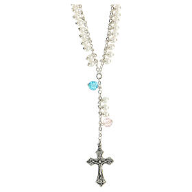 Crystal necklace with cross and crystal pater
