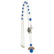 Necklace with angel and 4 mm blue beads s3