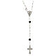 Rosary with 4 mm beads and 4 mm black crystal Pater s2