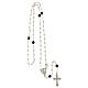 Rosary with 4 mm beads and 4 mm black crystal Pater s3