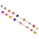 Collana pendente Madonna e Gesù grani multicolore 7 mm s3