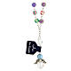 Rosary necklace with multicolour beads of 7 mm s2