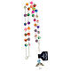 Rosary necklace with multicolour beads of 7 mm s4