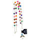Crystal pendant necklace with multicolored grains 7 mm s4