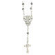 Halskette mit grauen Kristallperlen von 4 mm und Madonna mit dem Jesuskind s2