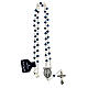 Rosary necklace with 4 mm bleu crystal beads and Miraculous Medal s3
