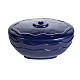 Cremation urn in marble with shiny purple finish s1
