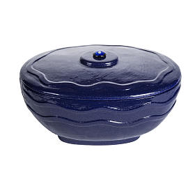 Articles funéraires: Urne funéraire marbre décor violet lucide