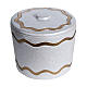 Cremation urn, synthetic marble with golden iridescent finish s1