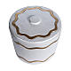 Cremation urn, synthetic marble with golden iridescent finish s2