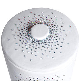 Urna cineraria cilindrica marmo sintetico strass strass