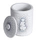 Cremation urn in synthetic marble with crystals s6