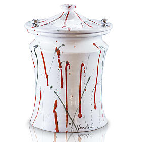 Grabartikel: Aschenurne Knöpfe aus Messing, Keramik