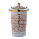 Cinerary urn in ceramic with pommels, white and gold s2