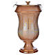 Cinerary urn in ceramic, iris colour with cross s1