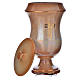 Cinerary urn in ceramic, iris colour with cross s5