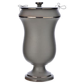 Grabartikel: Aschenurne aus Keramik hellgrau