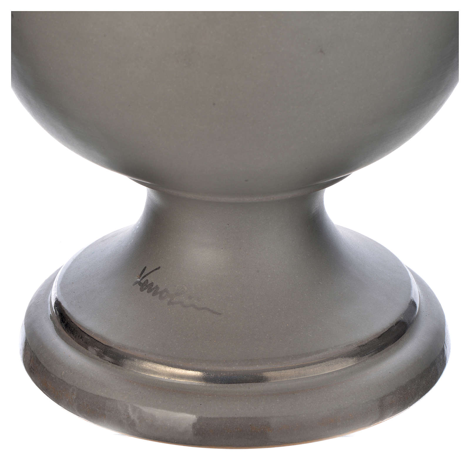 Cinerary urn in ceramic, light grey online sales on HOLYART.co.uk