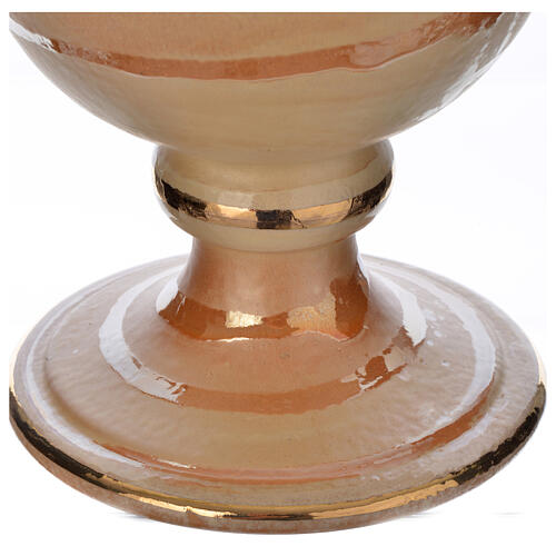 Cinerary urn in ceramic, terracotta colour 3