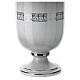 Cremation urn in ceramic, pearl and platinum colour s3