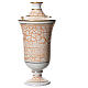 Cremation urn in ceramic, gold white s1