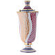 Cremation urn in ceramic, white with pattern s5