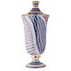 Cremation urn in ceramic, white with pattern s7