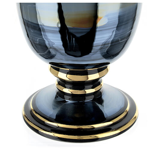 Cremation urn in ceramic, bright black 6