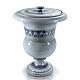 Cremation urn in ceramic, pearl with platinum s1