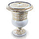 Cremation urn in ceramic, gold white colour s1