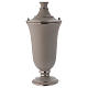 Funeral urn in light grey ceramic s1