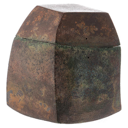 Raku urn, square 4/10 2