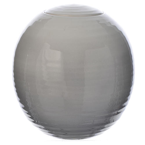 Cremation urn in porcelain, Murano model, Shades of white 1