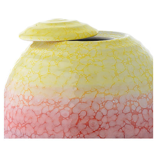 Urn for ashes in ceramic Murano Color model 2