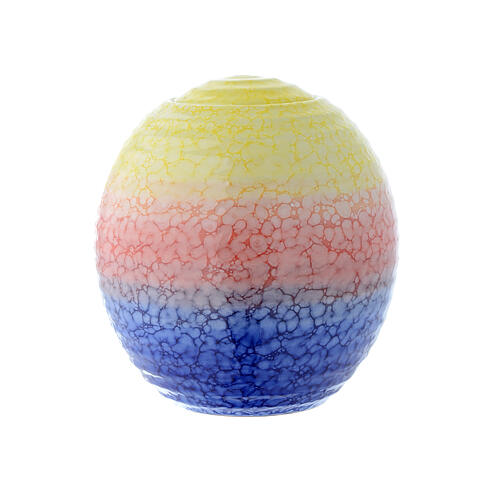 Urna cinerária porcelana esmaltada modelo Murano Colour 1