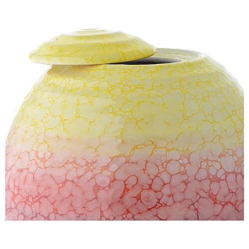 Urna cinerária porcelana esmaltada modelo Murano Colour 2