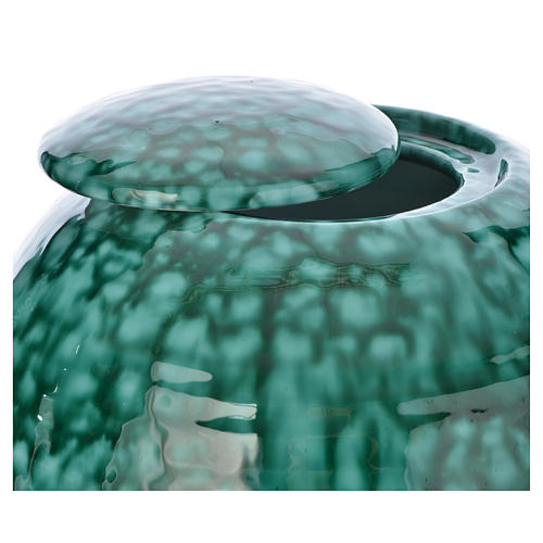 Urna cineraria porcelana esmaltada mod. Murano Verde 2
