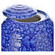 Urna funerária de pequenas dimensões porcelana esmaltada modelo Murano Blu s2