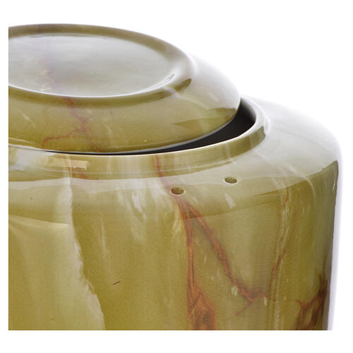 Urna funerária porcelana modelo Onice Verde 2