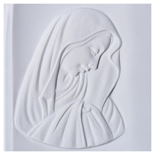 Plaque book for cemetery in reconstituted marble, Our Lady 2