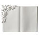 Plaque book for cemetery with roses in reconstituted marble s1