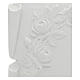 Grabschild Pergament mit Rosen weiße Kunstmarmor s2