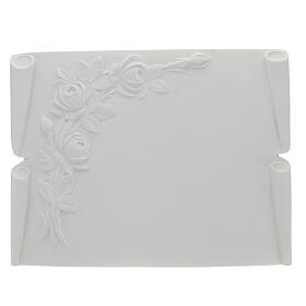 Plaque book for cemetery in reconstituted marble, roses