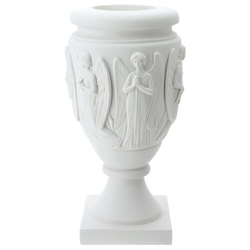 Vaso para flores mármore sintético Anjos e Cristo 5