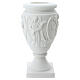 Flower vase in reconstituted marble, scene with angels and Chris s4
